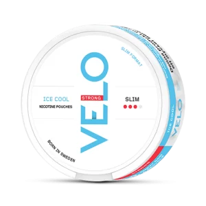 Velo ice cool mint slim strong all white portion, velo snus, velo nicotine pouches, velo ice cool,